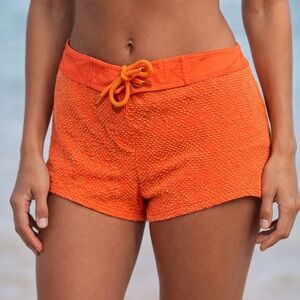 Bright Textured Orange Swim Shorts size medium